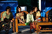 Myanmar - Kyaikhtiyo, Worshippers gather around the pagoda 